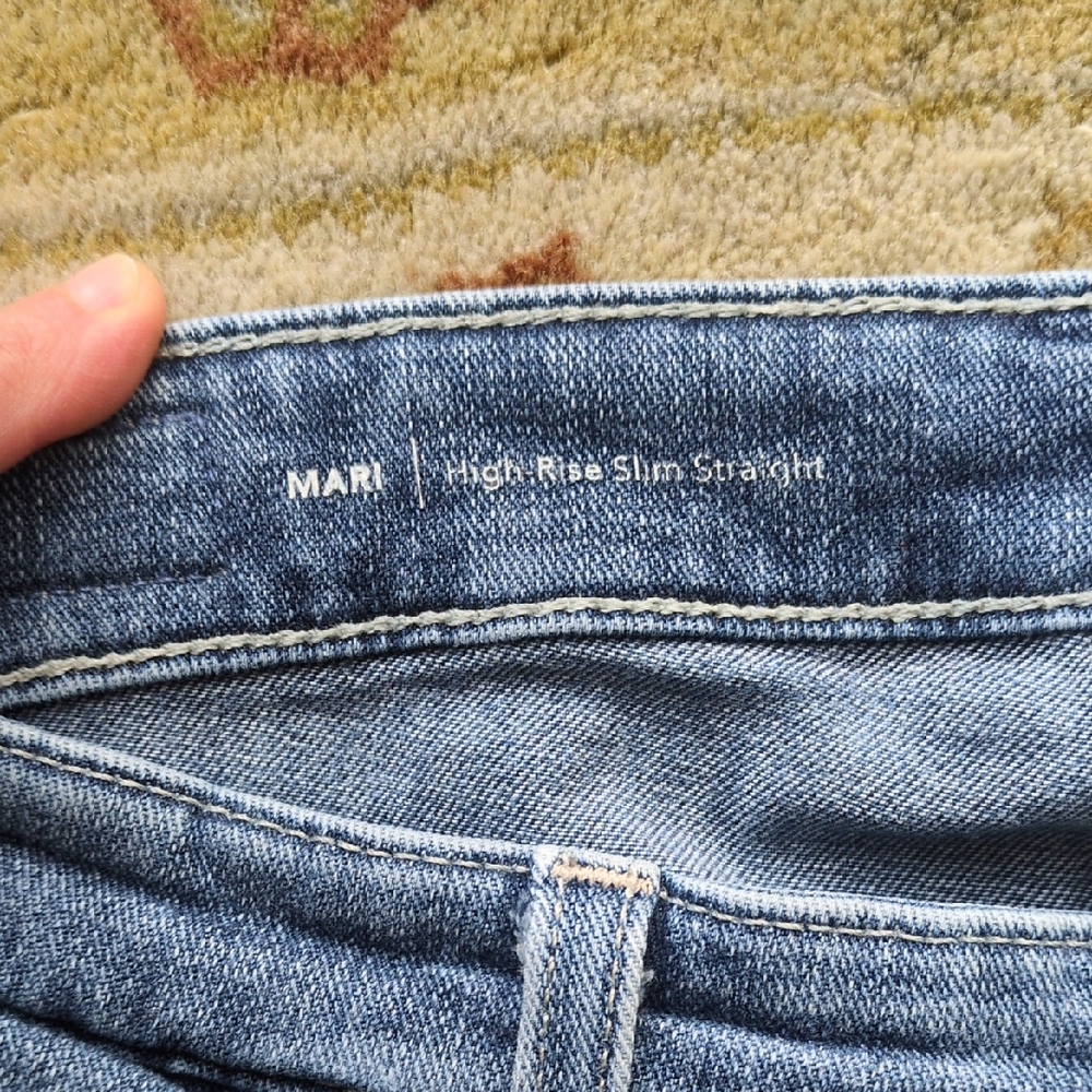 AG Adriano Goldschmied Mari High Rise Slim Blue Denim Jeans 28